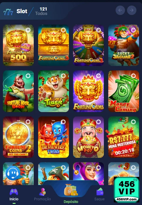 Imagem de interface do 456vip destacando saques ágeis e promoções.